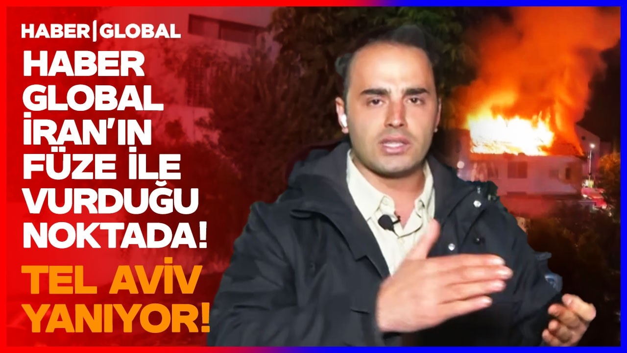 İSRAİL'İN SAVUNMASI ÇÖKÜYOR! Tel Aviv Yanıyor! Haber Global İran'ın Füzeyle Vurduğu Noktada!