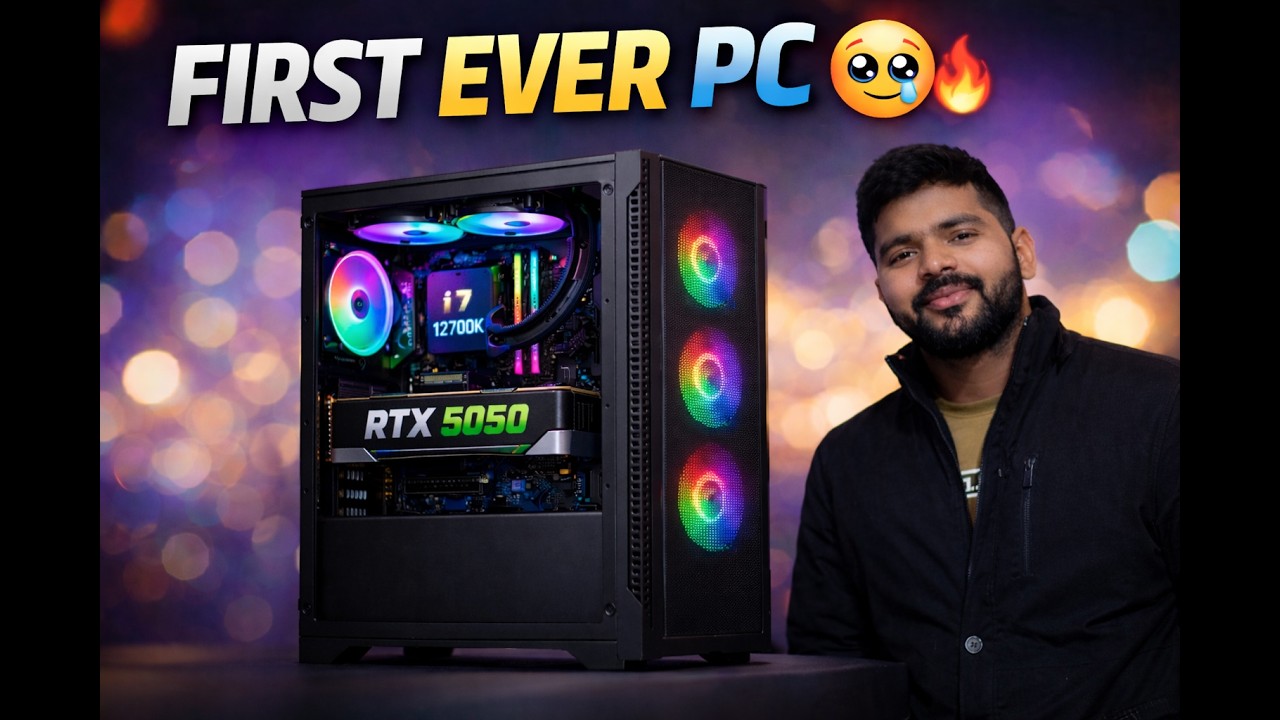 I Built My First Ever PC 😭🔥 ₹1 Lakh Gaming & Editing Beast RTX 5050 + i7 12700K