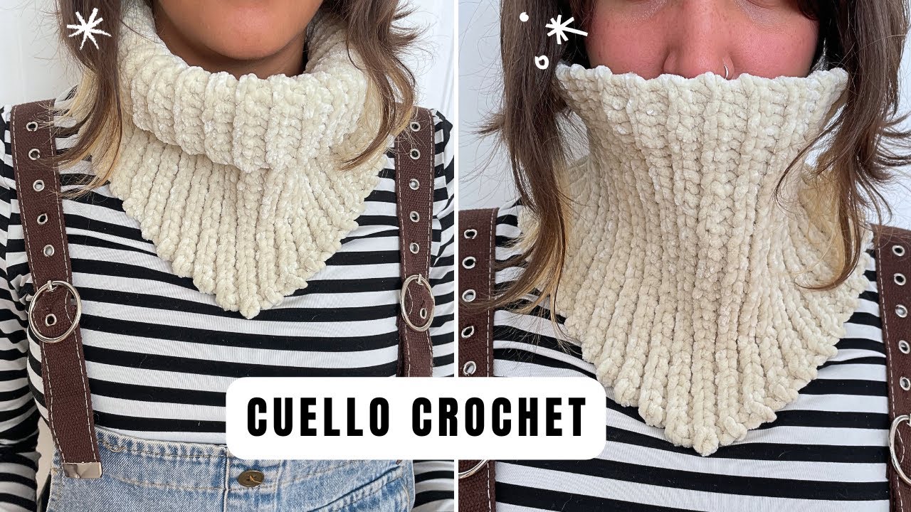 Bufanda - Cuello a Ganchillo ¡Así de sencillo y rápido! 😍| Tutorial Hebras Crochet