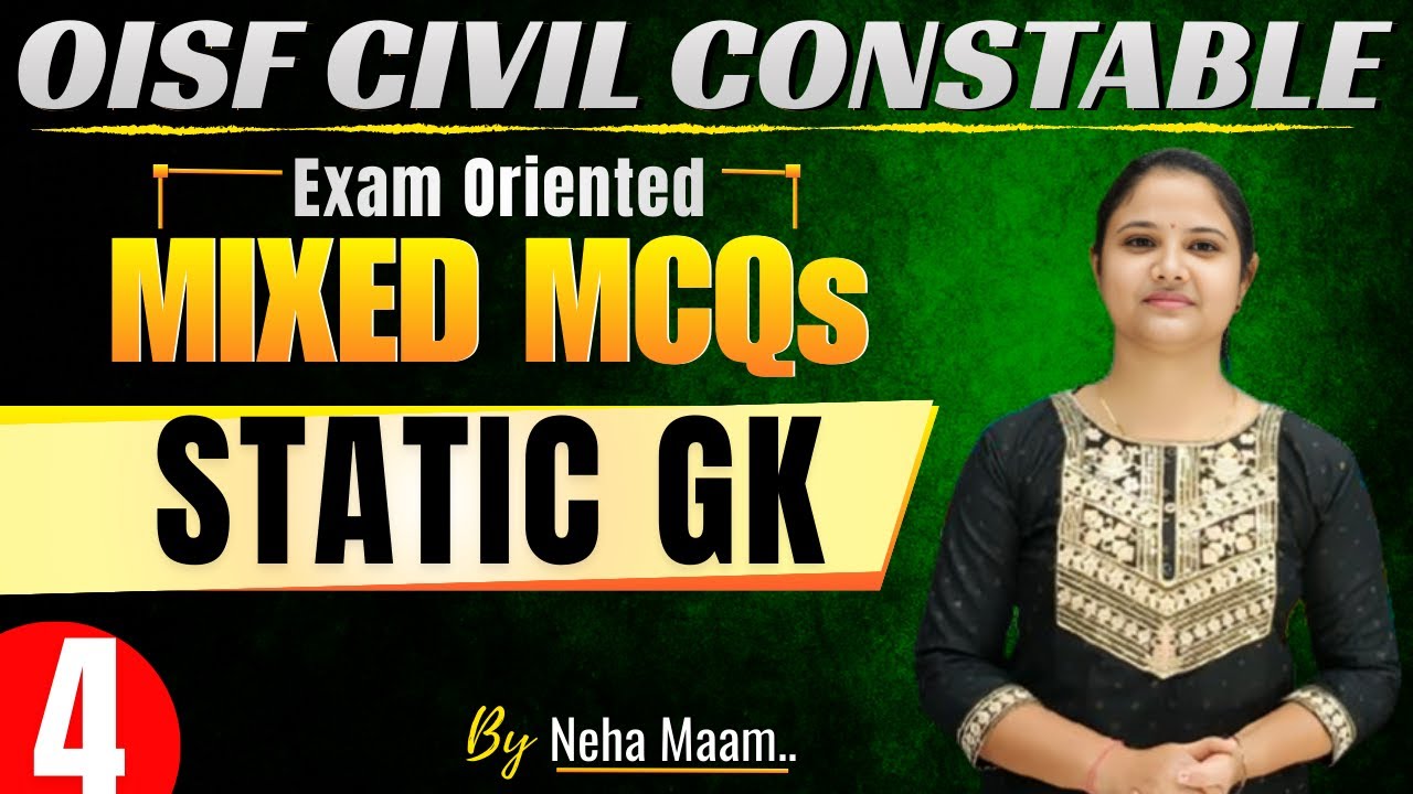 STATIC GK TOP MCQS IIOISF GK|| constable GK ||Neha Ma'am 