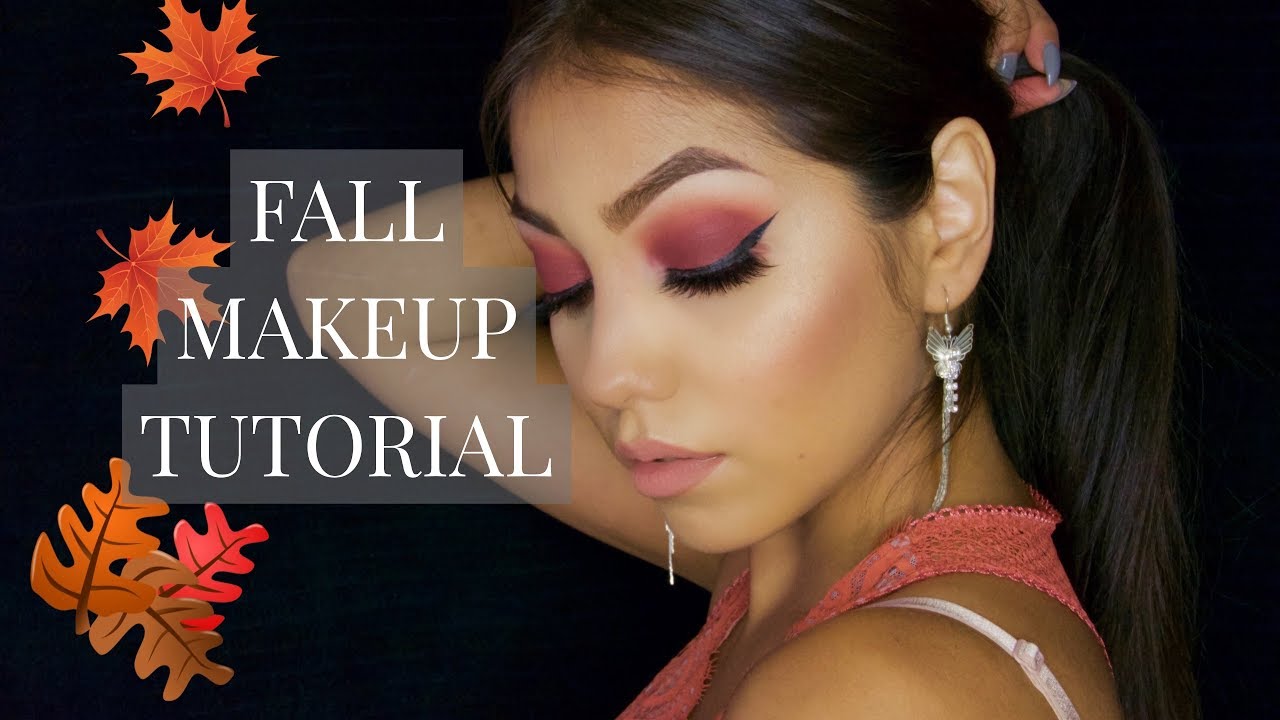 Fall Burgandy Smokey Eye Makeup Tutorial | Too Faced Just Peachy Mattes Palette