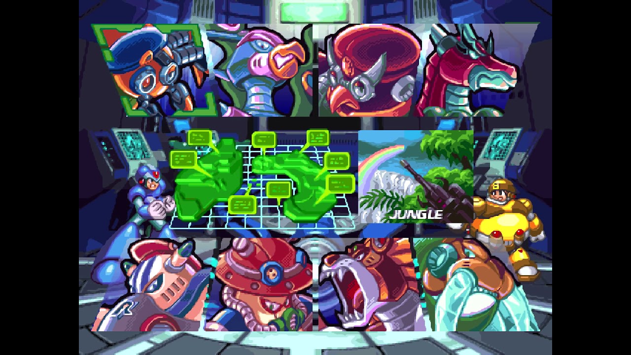 Rockman X4「ロックマンX4」- ステージセレクト1 | Mega Man X4 - Stage Select 1