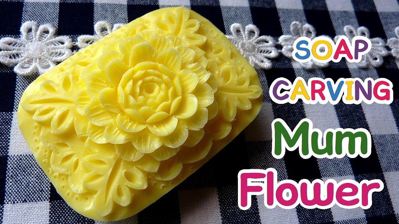 SOAP CARVING| Basic|Mum flower| Tutorial| DIY | chrysanthemum |