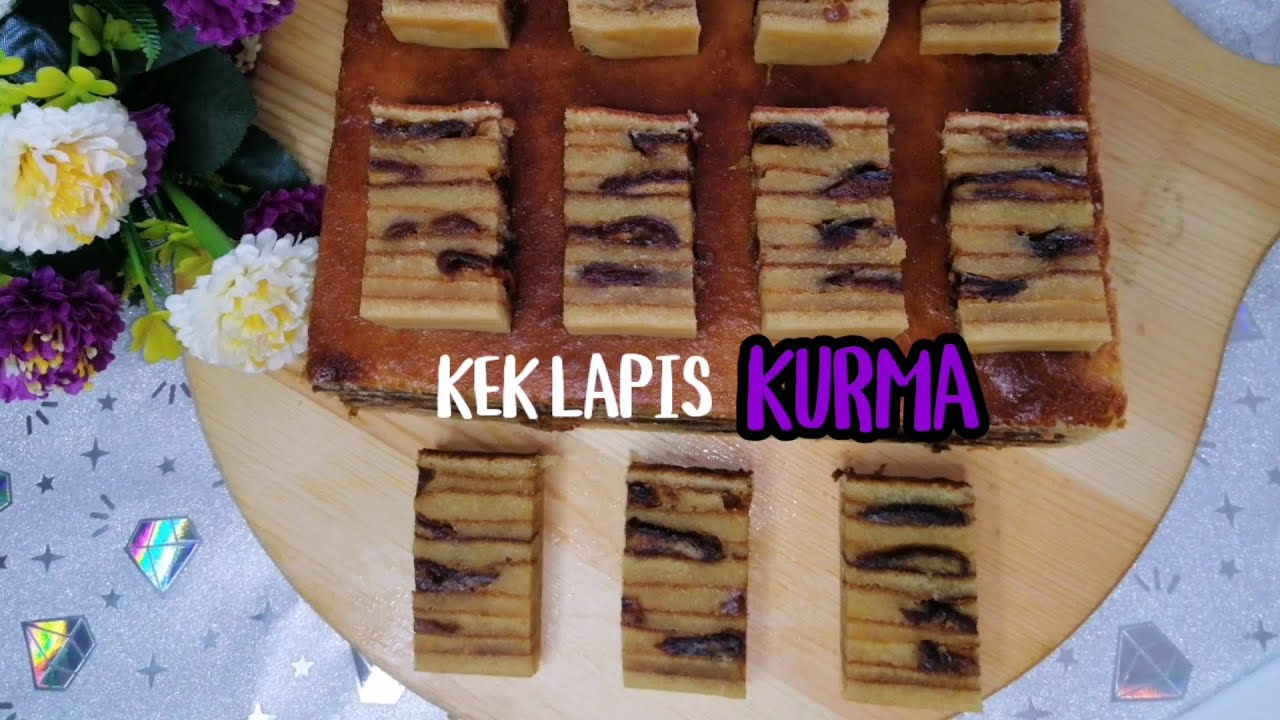 Cara membuat kek lapis kurma / kek lapis Sarawak