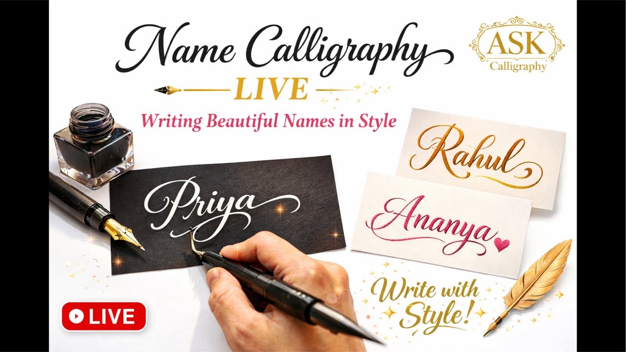 Satisfying Calligraphy Name Writing LIVE ✨ Comment Your Name