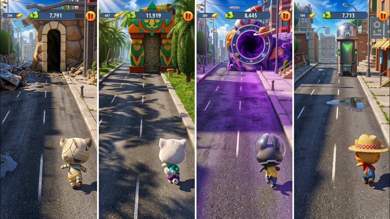 Talking Tom Gold Run: Talking Tom, Talking Angela, Talking Becca, Talking Ginger (Android/iOS) ге...