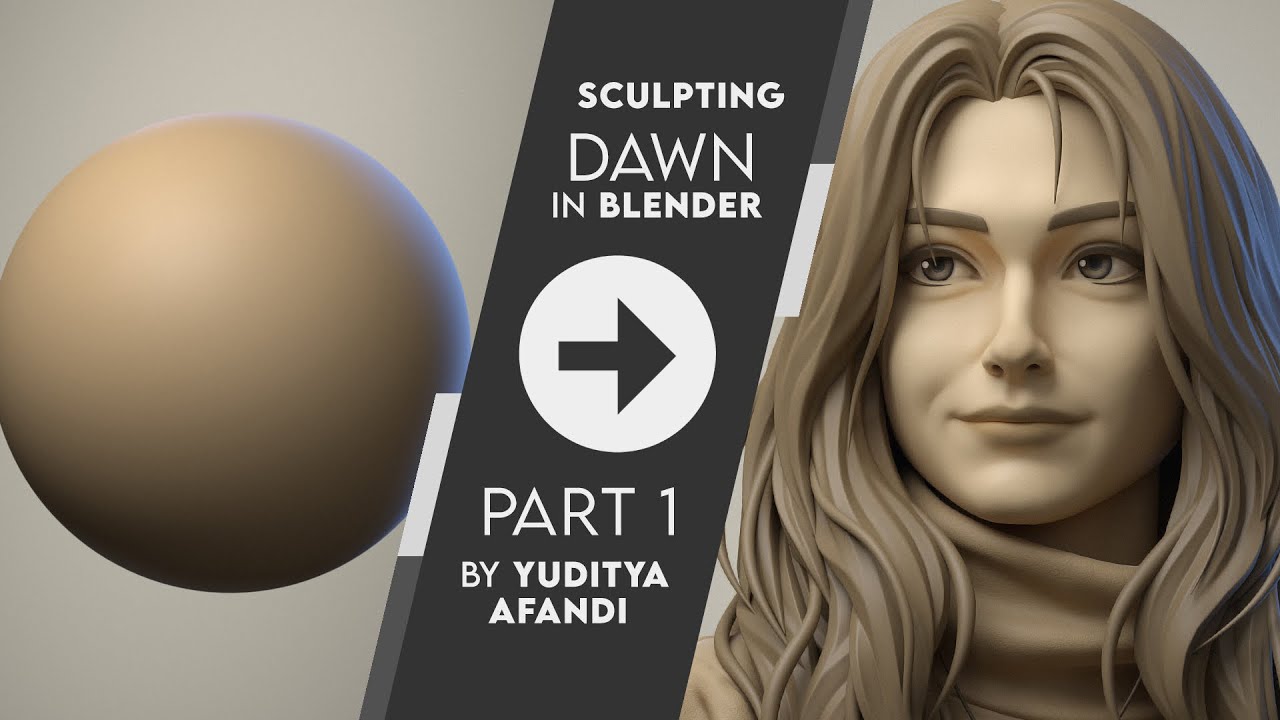 Part 1/3 Dawn Sculpting Timelapse In Blender