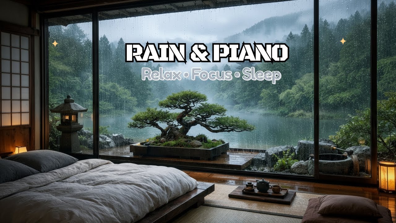 Calm Your Mind with Rain & Piano | Focus More, Sleep Deep, Stress Relief 😌