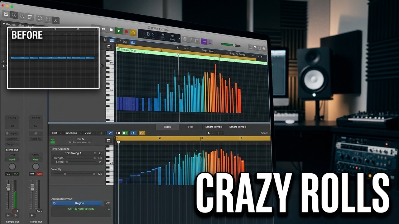 How to Make CRAZY Snare Rolls In Logic Pro X