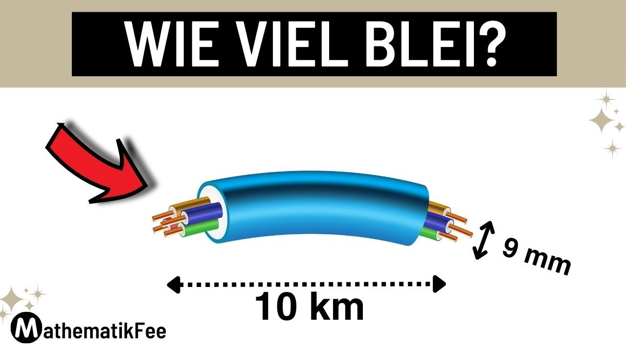 GEWICHT des Körpers mit DICHTE berechnen - Gewicht des Bleimantels vom Kabel