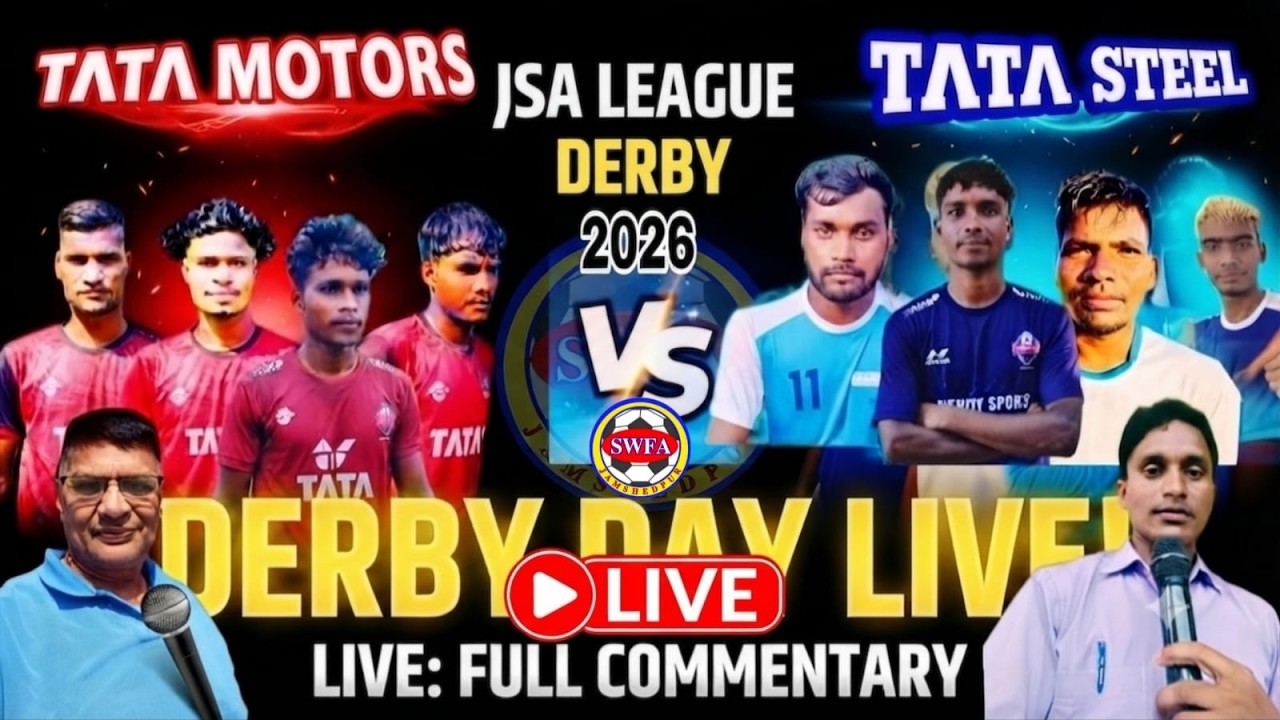 Tata Motors vs Tata Steel // Jsa league  2026 // Live from Jrd Tata sports Complex //