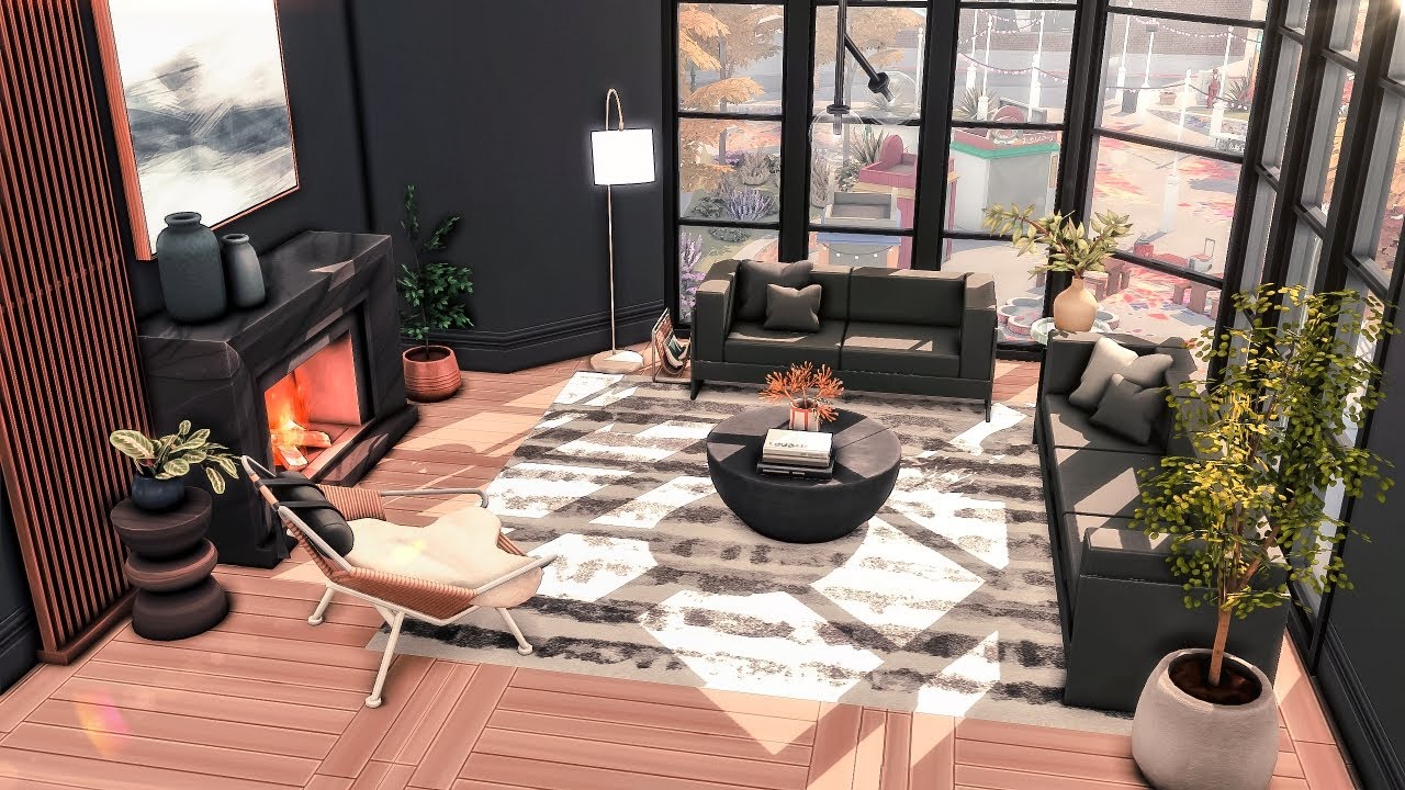 Cozy FALL APARTMENT The Sims 4 🍂 | 2A Jasmin  Renovation Speed Build