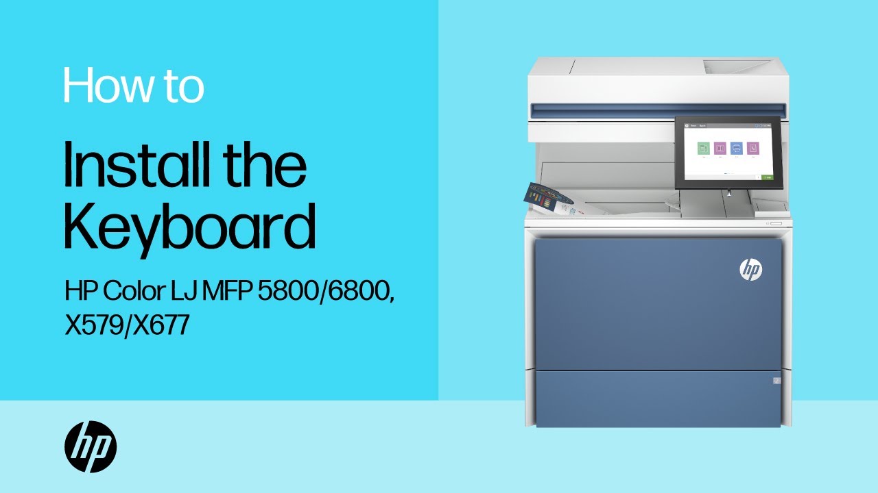 Install the Keyboard | HP Color LaserJet MFP 5800/6800, X579/X677 | HP Printers | HP Support