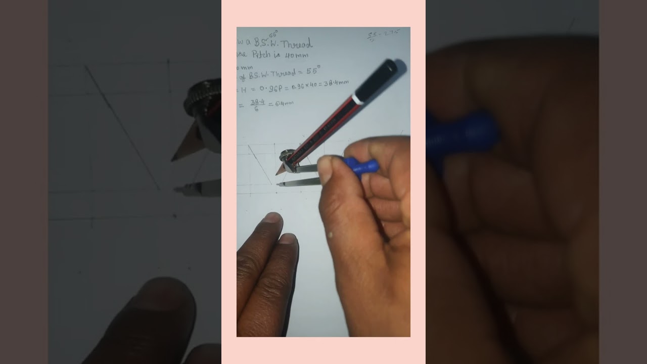 Draw a B.S.W. Thread.