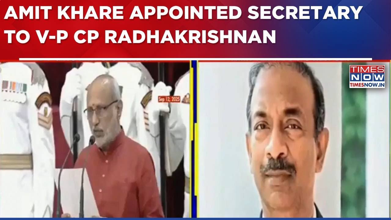 Former IAS Officer Amit Khare Appointed Secretary To Vice-President CP Radhakrishnan | Breaking News