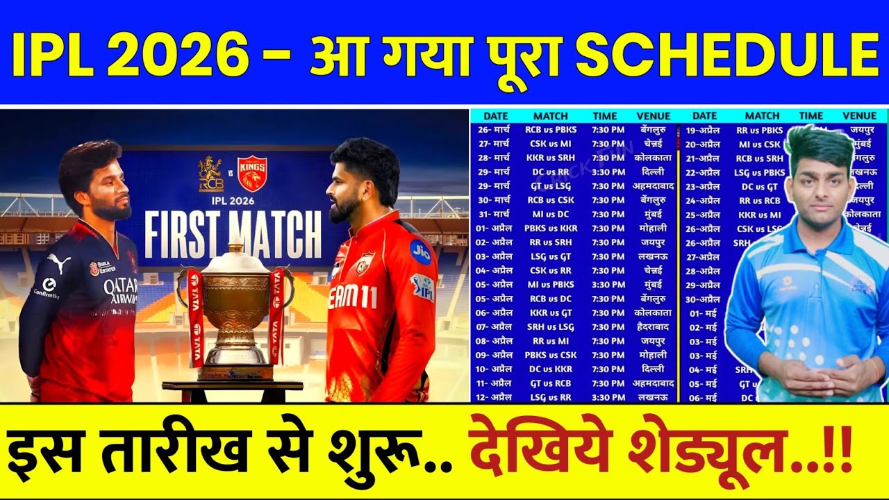 IPL Schedule 2026 - BCCI Announced Schedule & Start Date of IPL 2026 | IPL 2026 Kab se Start Hai