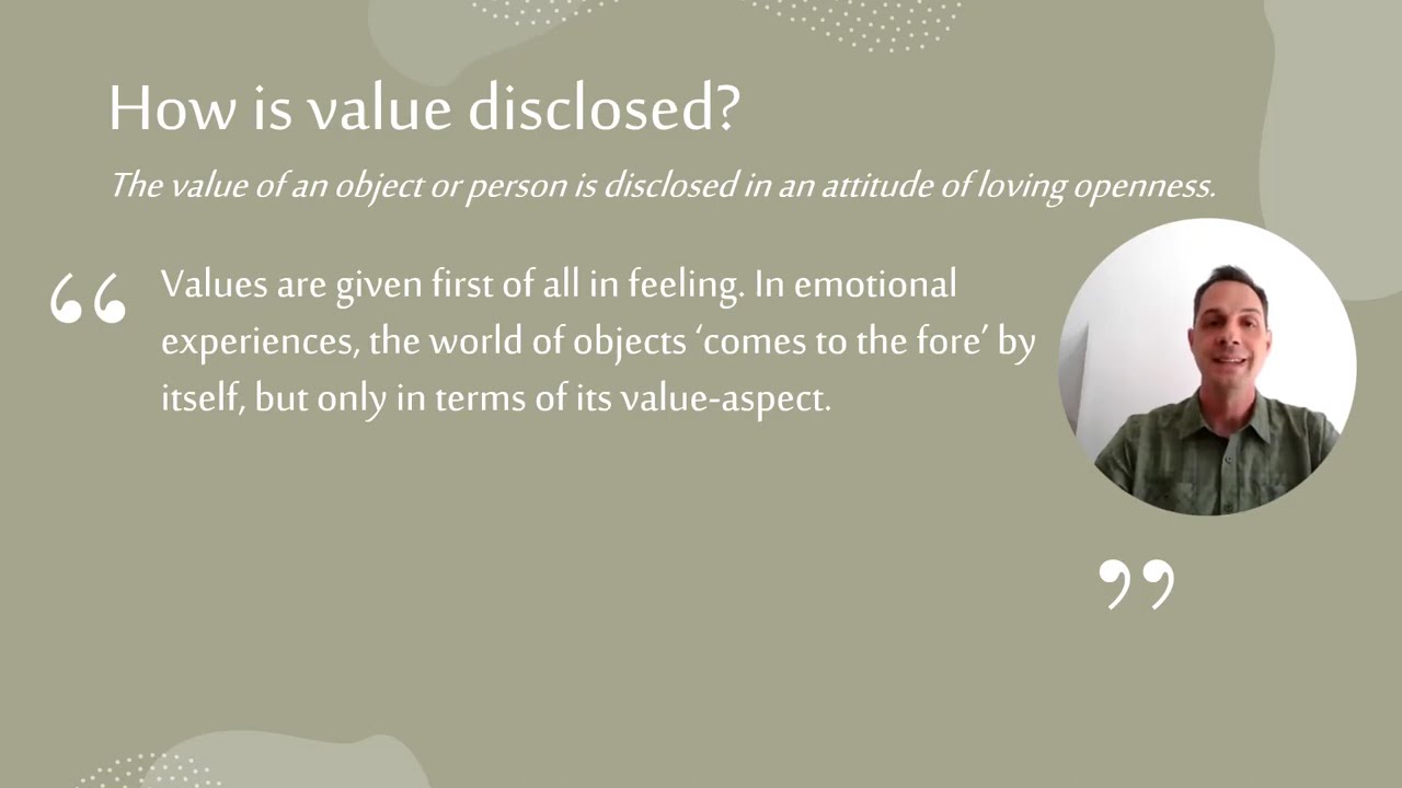 Max Scheler's Value Theory