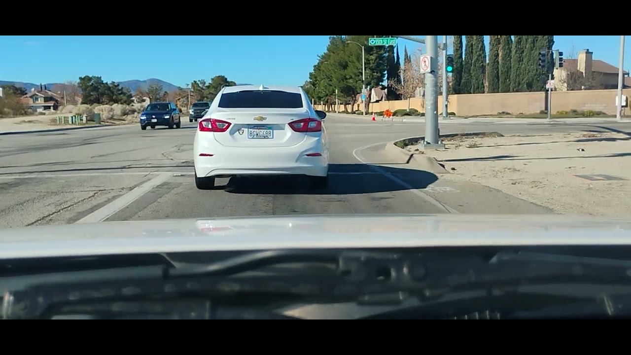 crazy lady almost hit me while making an illegal u-turn