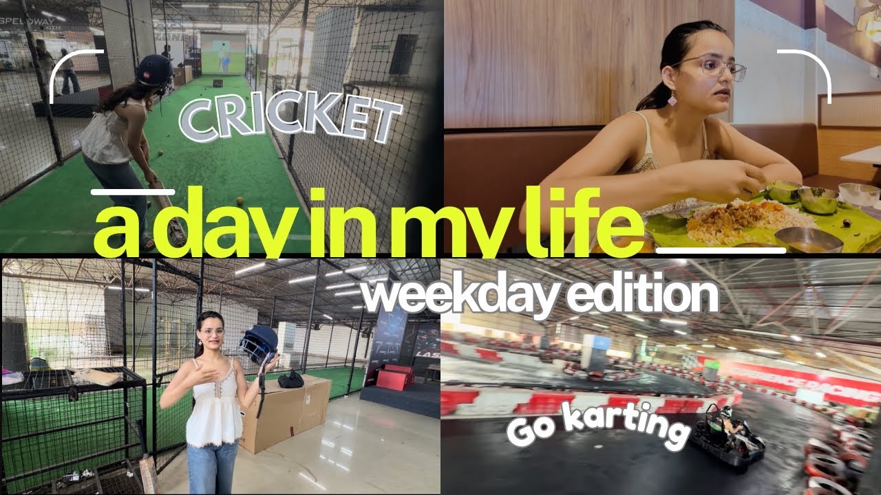 CABIN CREW FUN DAY OFF || Go karting , Movie , Cricket 🏏 