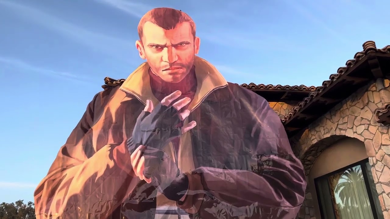 I made a 30ft cutout of Niko Bellic.