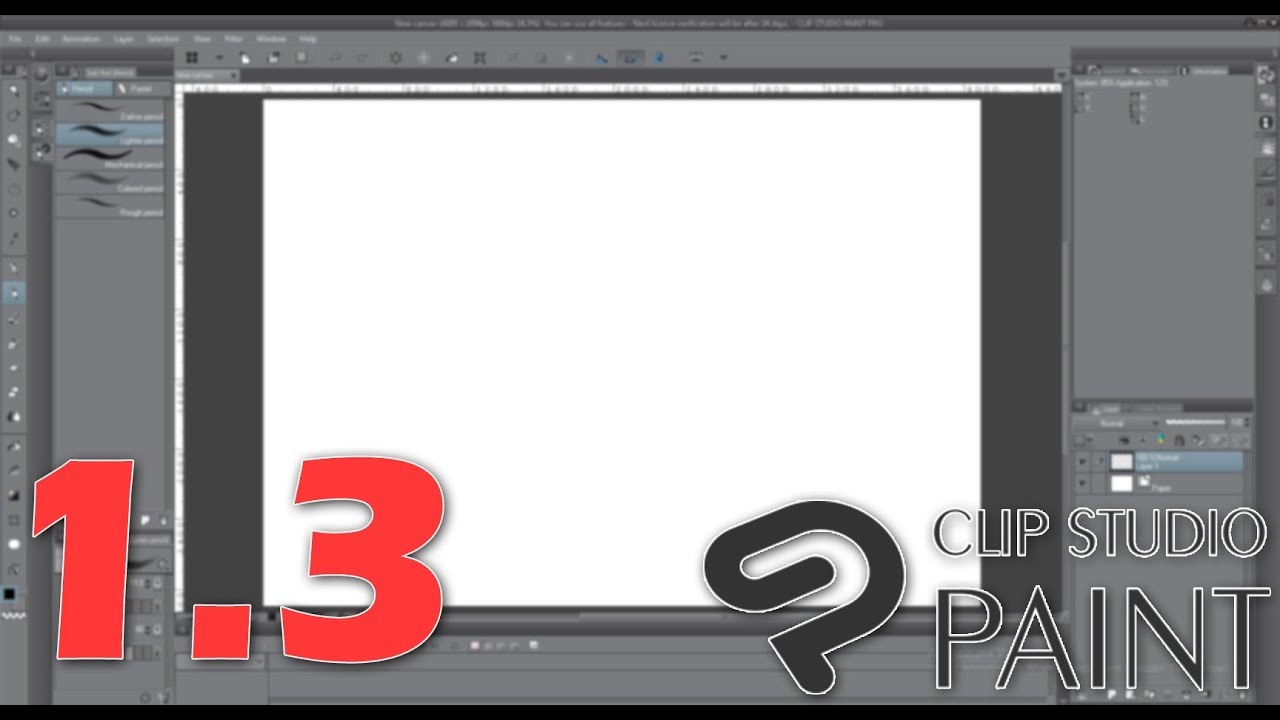 Clip Studio Paint PRO. Уроки пользования. Часть 1.3. Панели управления, настроек и материалов.