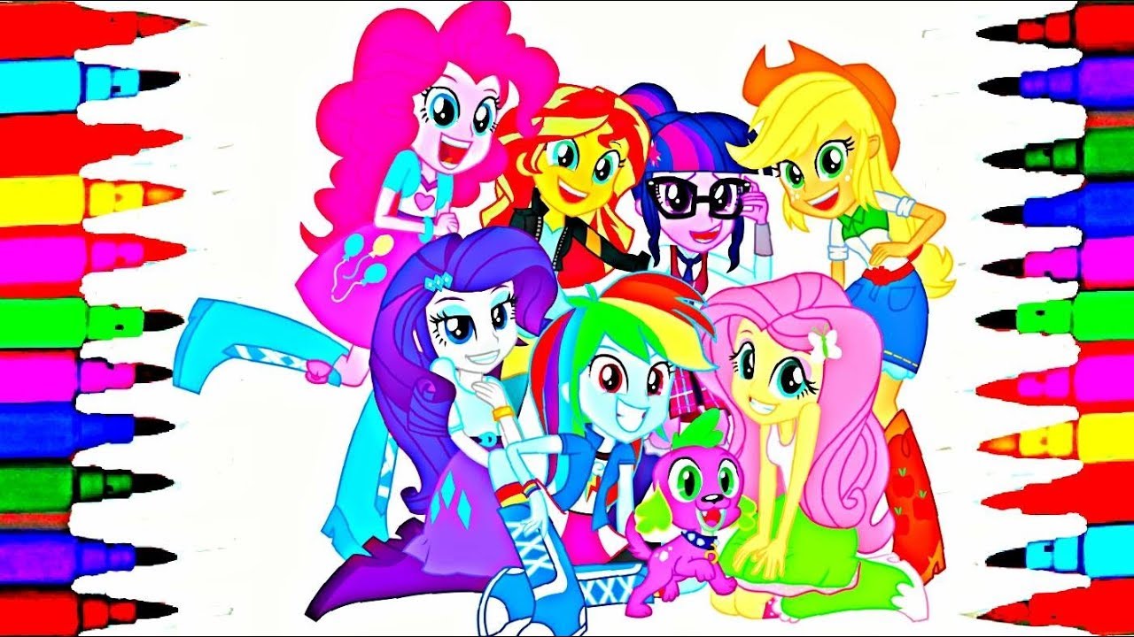 MLP Equestria Princess for Girls Coloring Pages l Drawing Coloring To Learn Colors for Kids