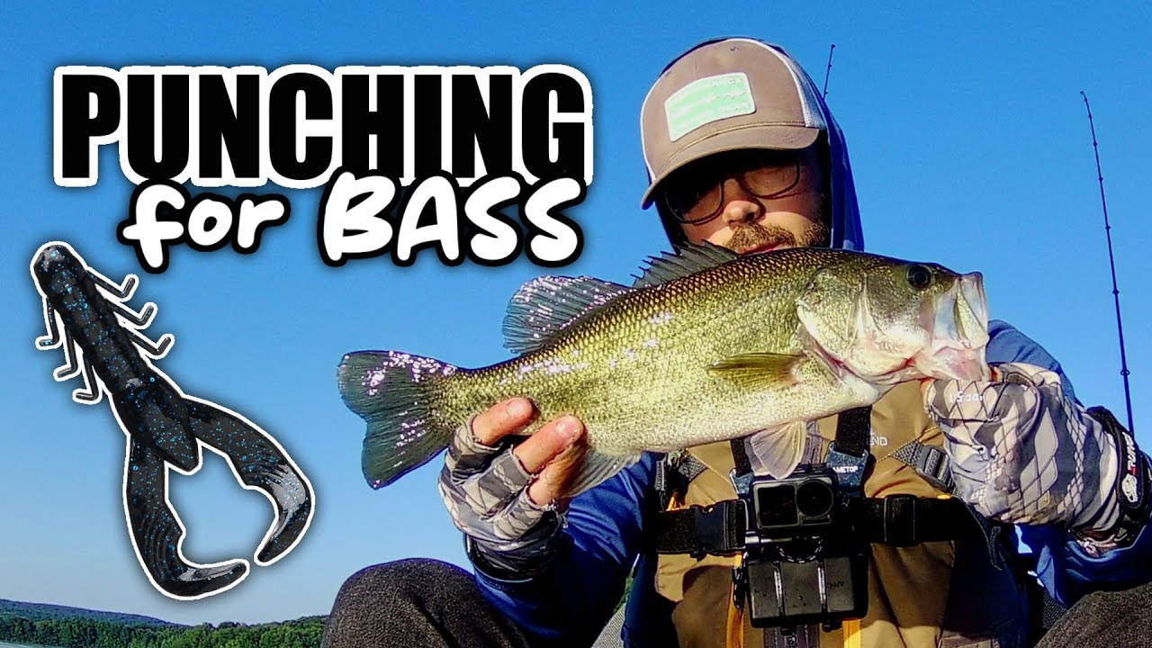 Punching for Largemouth Bass - YUM Christie Craw - Kayak Fishing