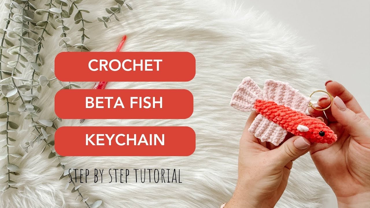 NO SEW Beta Fish Keychain Tutorial ✨l FREE Crochet Pattern