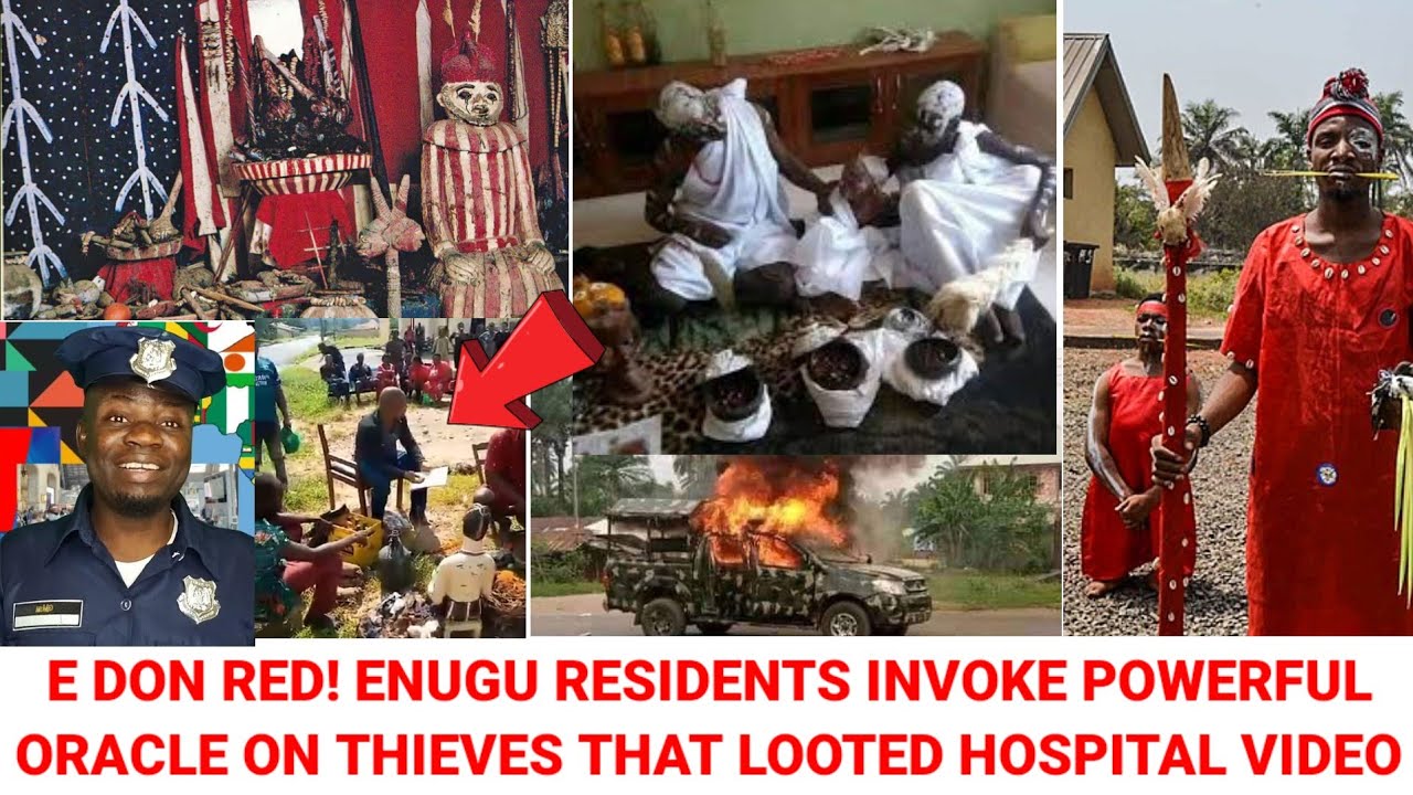 E Don Red! Enugu People Invoke Powerful Juju On Thieves Who Looted Hospital - Video