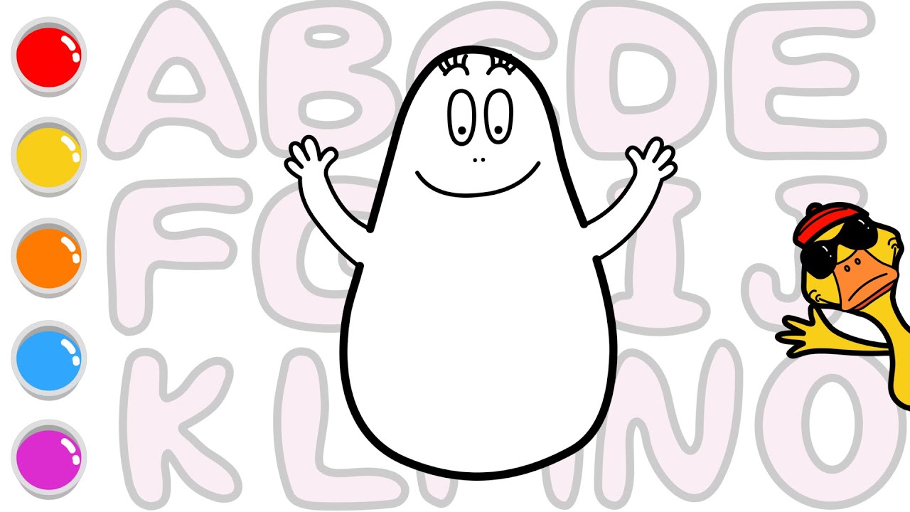 How To Draw Barbapapa And Learn The Alphabet With Him (Learn ABC) -drawing -coloring | Alexand Duck