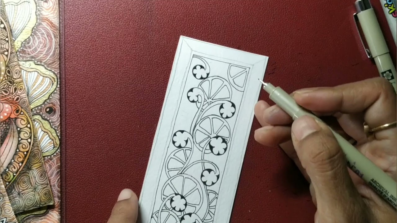 Zentangle Ornamental Bookmarks -(3)