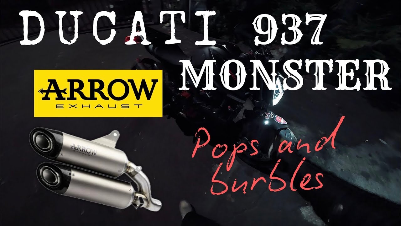 DUCATI 937 MONSTER PURE SOUND ARROW EXHAUST (ECSTASY)