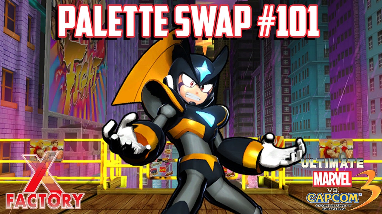X-FACTORY: Palette Swap #101 (Mega Man, Bass, Cable, CapCom, Pyslocke) | [YouTube Edit]