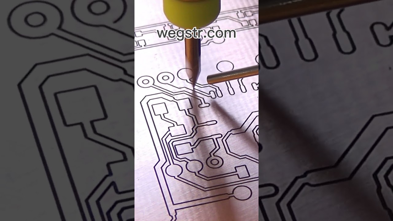 PCB making at home - wegstr  #cnc  #pcb homemade  #pcb making #pcb prototyping