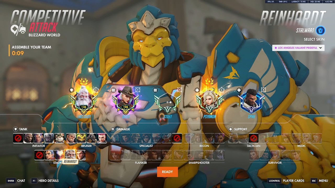 ЛУЧШИЙ РАЙНХАРДТ В МИРЕ - LHCLOUDY РАЙНХАРДТ OVERWATCH СЕЗОН 1