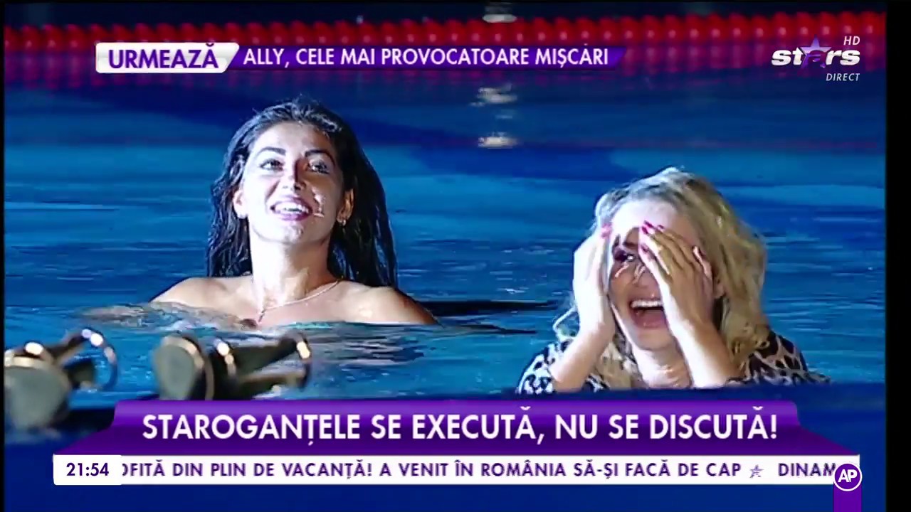 STARoganţă: Mădălina Bălan, aruncată în piscină: 