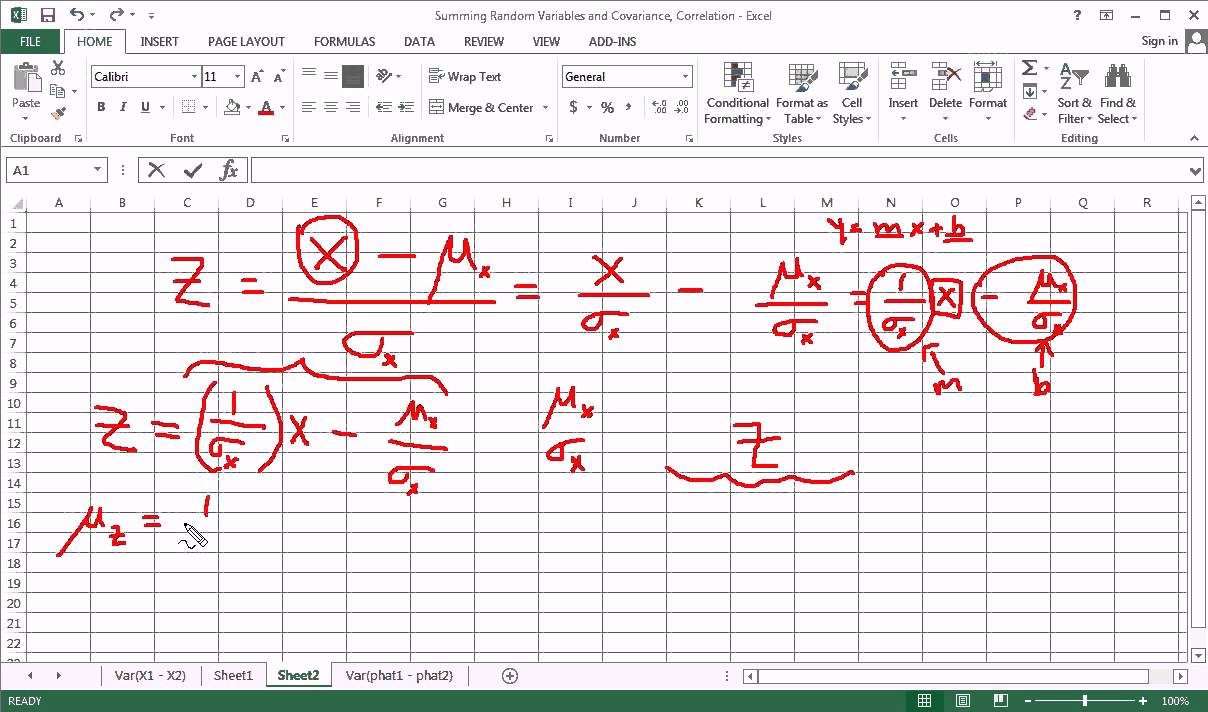 Standardization is a Linear Function - Z = (X-µ) / σ