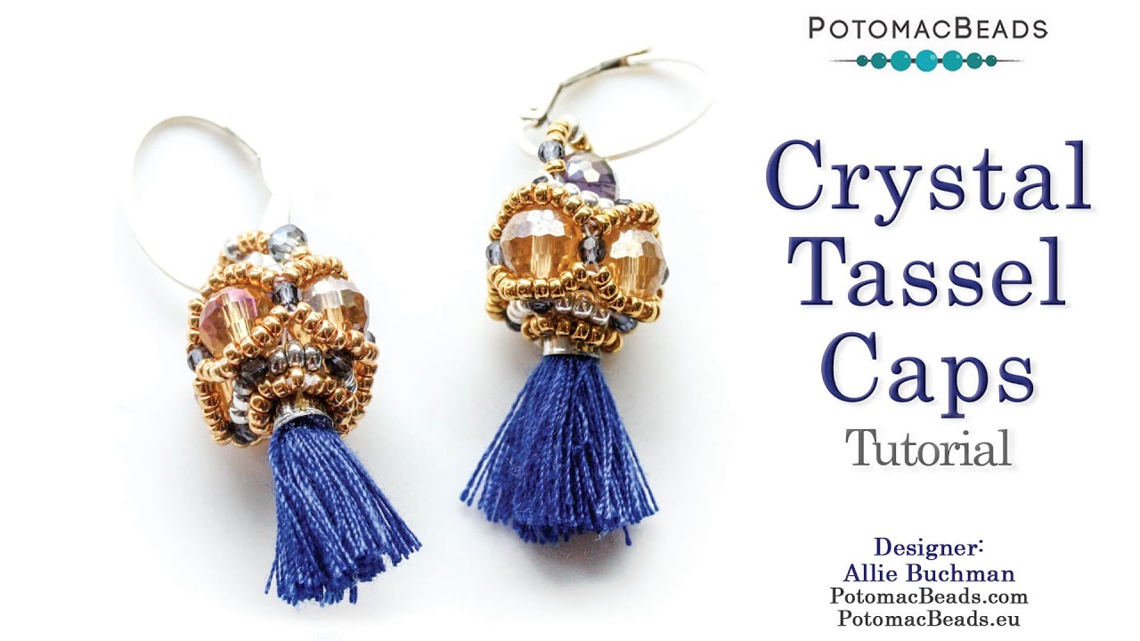 Crystal Tassel Caps- DIY Jewelry Making Tutorial by PotomacBeads