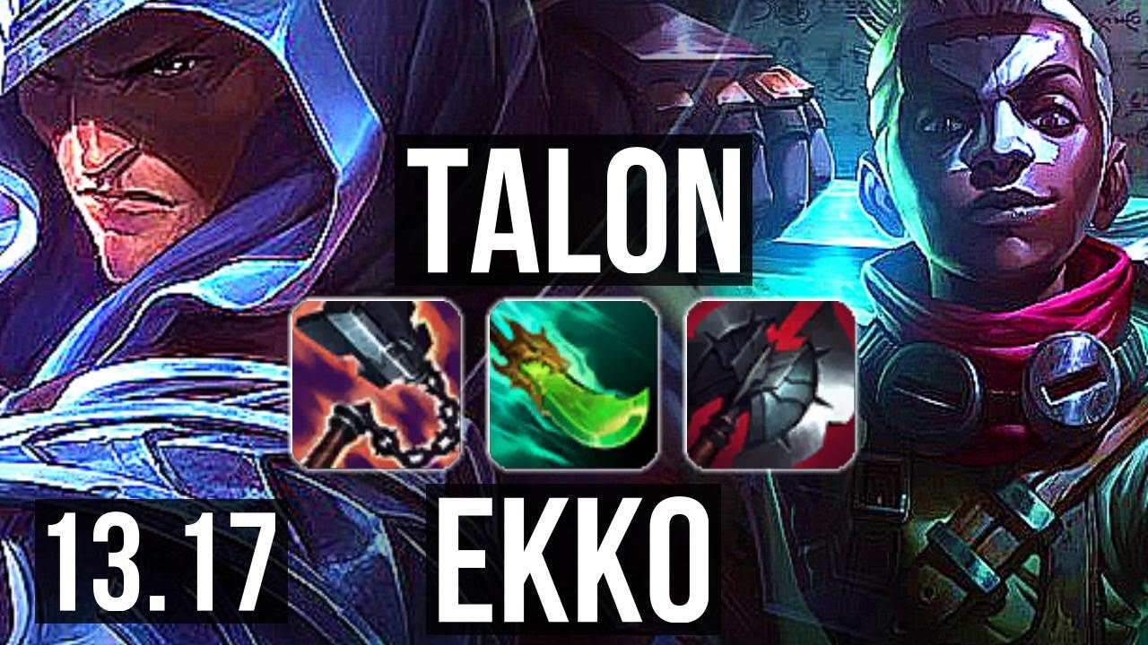 TALON vs EKKO (JNG) | 6/1/14, 1.7M mastery, 900+ games | NA Diamond | 13.17