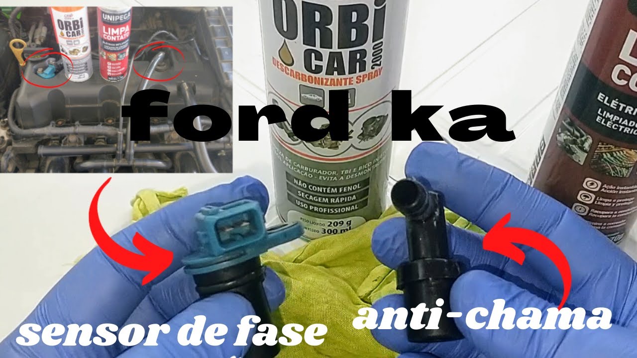 LIMPEZA COMPLETA SENSOR  DE [ FASE ] E VÁLVULA  ANTI-CHAMA FORD KA FIESTA ECOSPORT