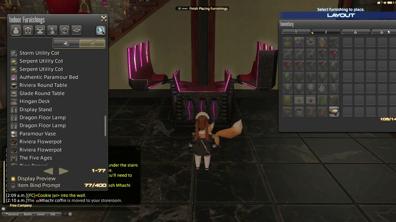 FFXIV Housing Glitch / Place Bed Under Your Stairs