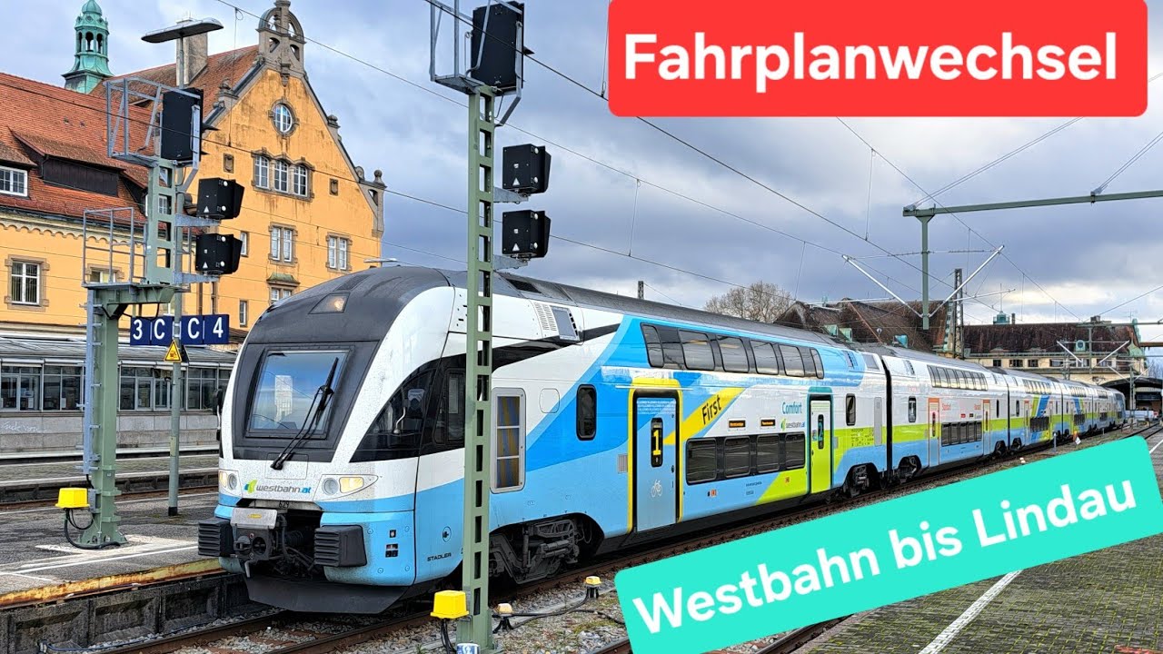 Fahrplanwechsel, viel Neues in Lindau: WestBahn aus Wien, SBB thurbo bis Insel, RE7 & RE70 auf Insel