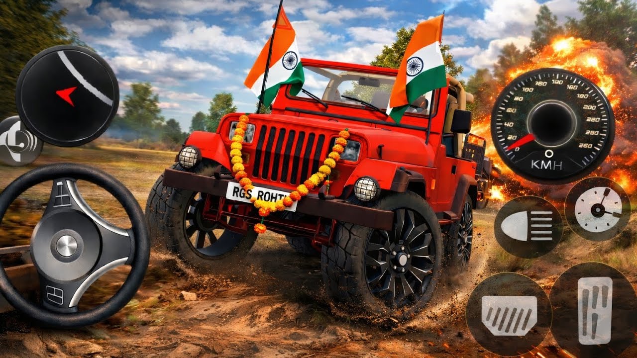 Indian♥️ Mahindra Jeep🔥 Simulator game (gadi wala game) modified #2026