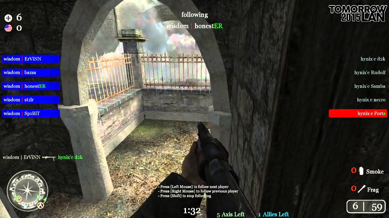 [CoD2] wisdom vs hynix TOMORROWLAN2K15 Groups (mp_carentan)