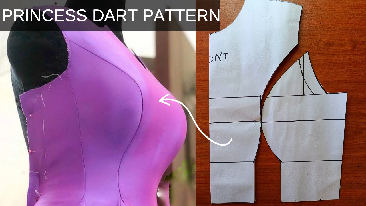 HOW TO DRAFT A PRINCESS DART BUSTIER PATTERN(Beginner friendly)