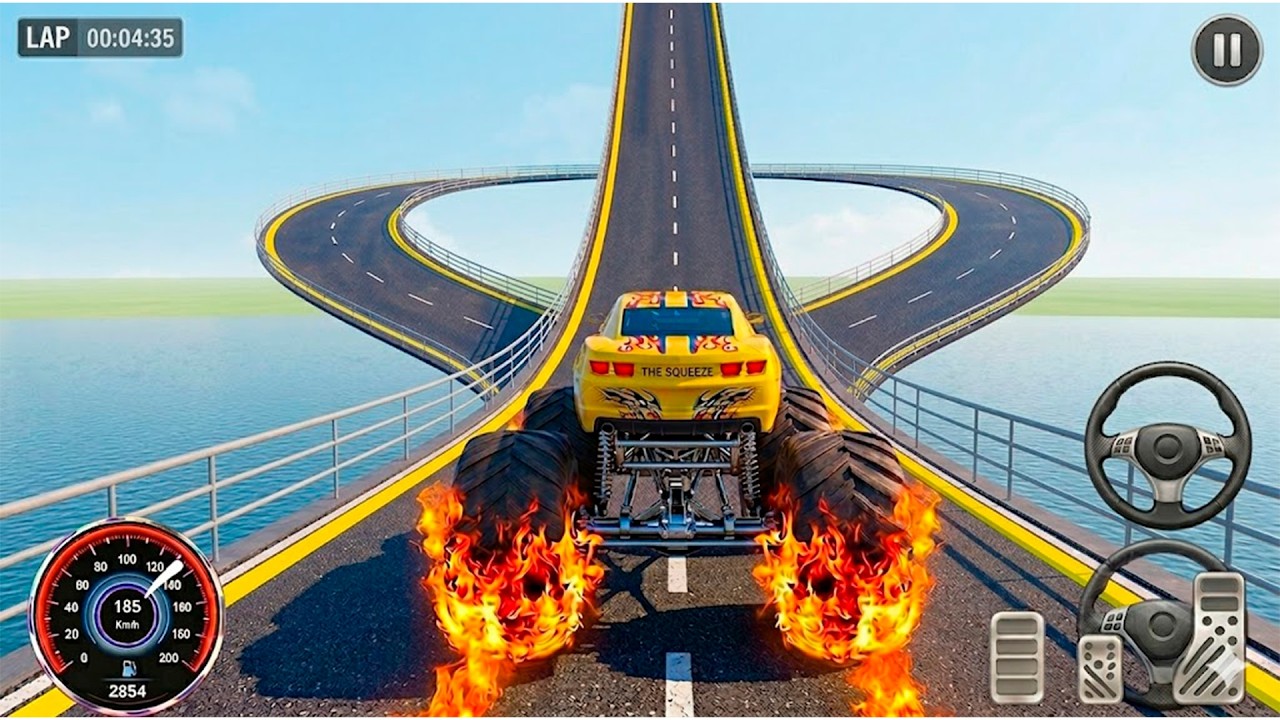 MONSTER TRUCK RACING MEGA RAMP EXTREME 💥 (PART-3)