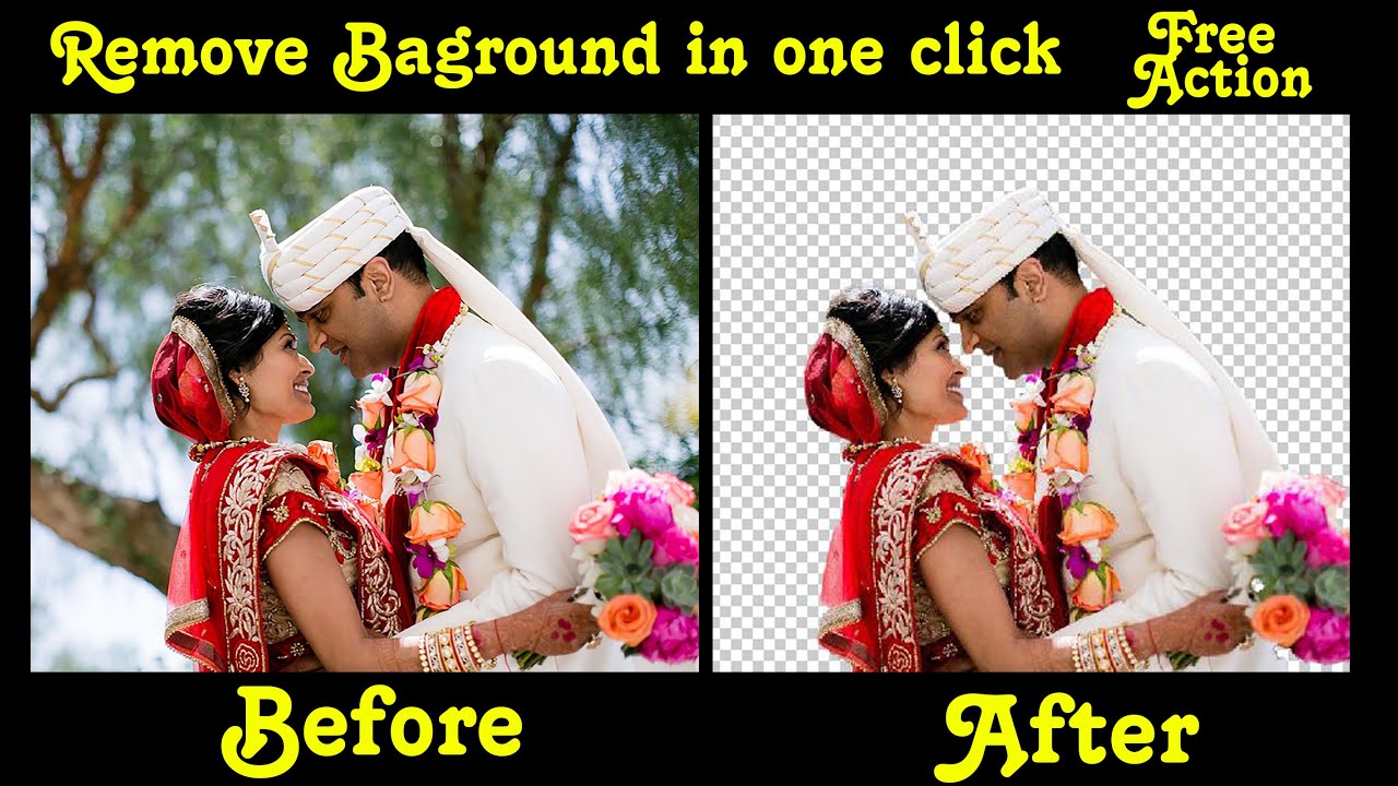 How to Remove Background photoshop | Background Remove Action |  Advance Photo Cutout action |