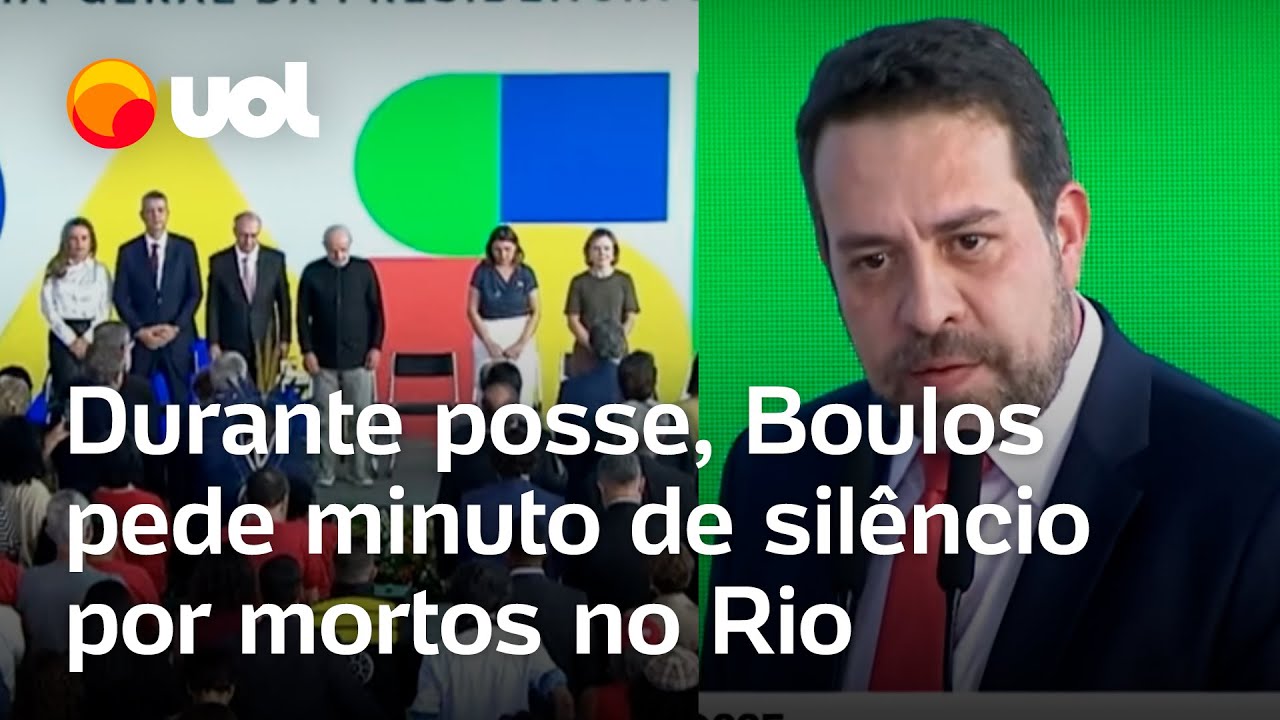 Boulos pede um minuto de sil&ecirc;ncio pelos mortos em megaopera&ccedil;&atilde;o no Rio durante posse como ministro
