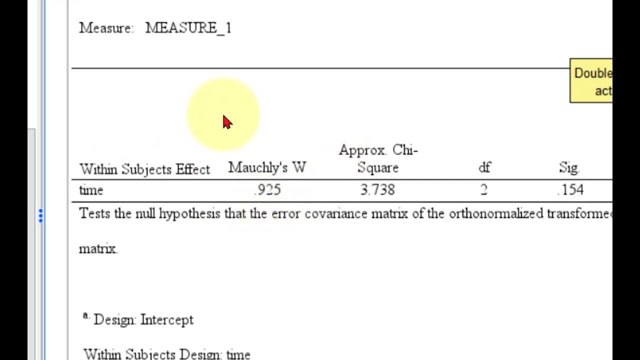Friedman's Test in SPSS