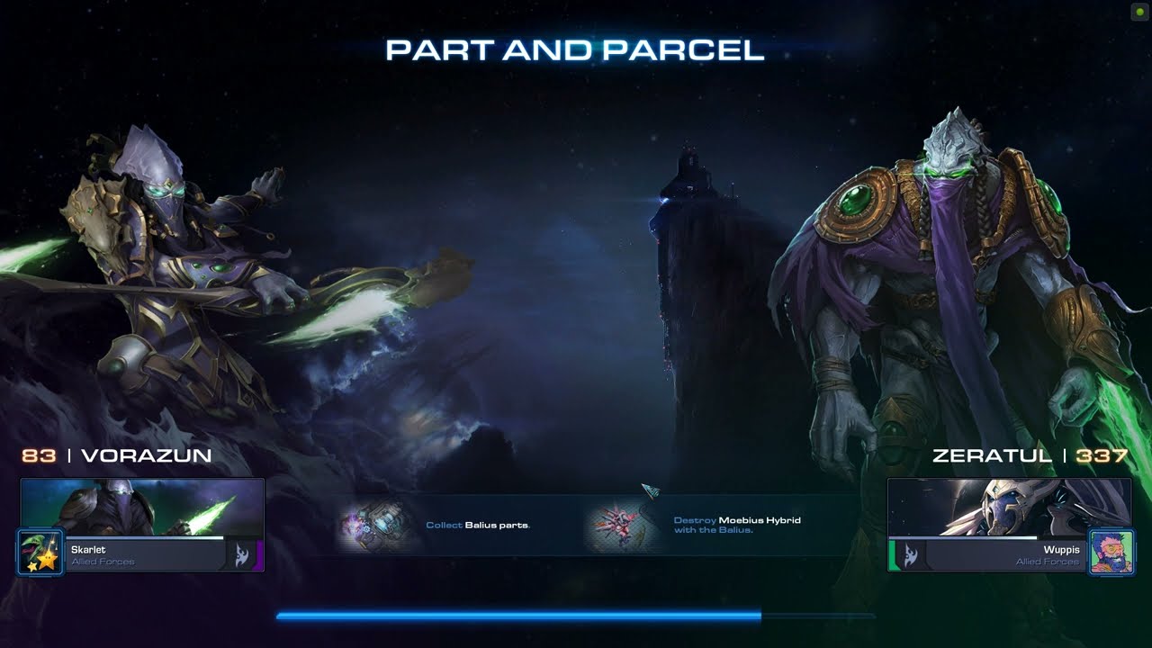 Starcraft II Co-Op: Vorazun | 83 и Zeratul | 337 — Миссия — Part and Parcel — Brutal